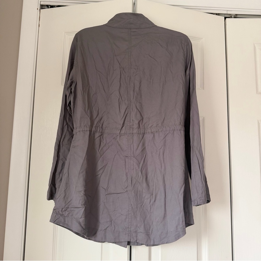 Faded Glory Gray Drawstring Utility Jacket - image 2